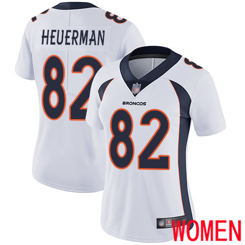 Women Denver Broncos 82 Jeff Heuerman White Vapor Untouchable Limited Player Football NFL Jersey